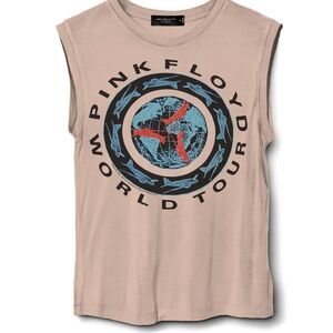 Junk Food Pink Floyd World Tour Graphic Tank Top - light pink